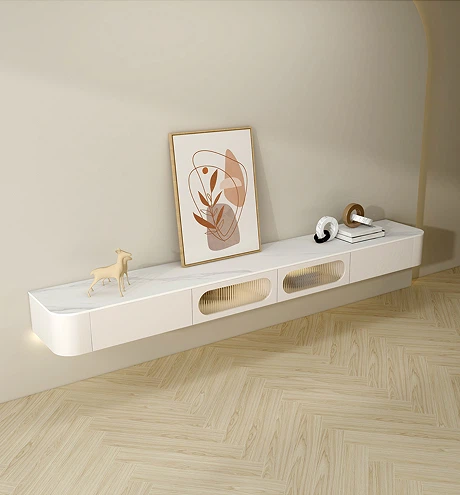 Khaki Wall Mounted CornerTV Cabinet